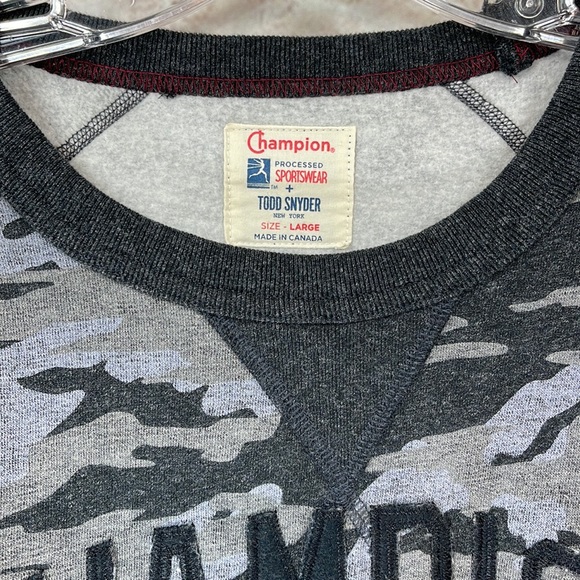 Champion + Todd Snyder Camo Sweatshirt - Picture 3 of 7